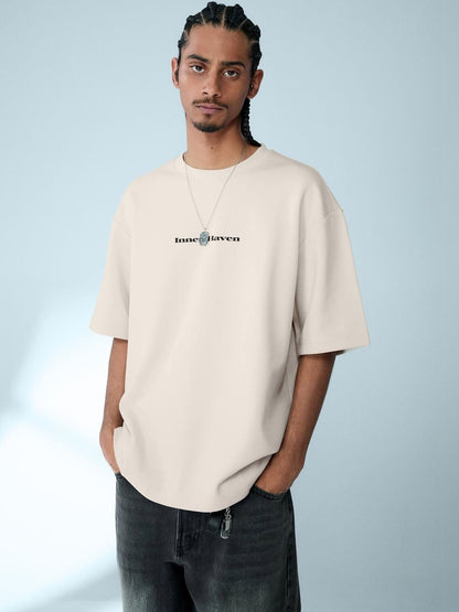 Short sleeve fleece print T-shirt
