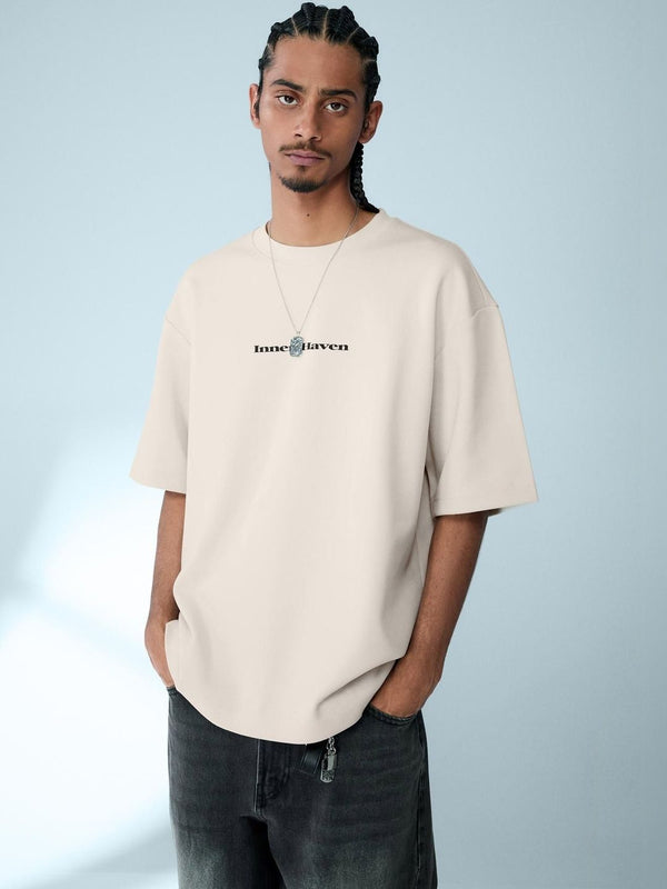 Short sleeve fleece print T-shirt