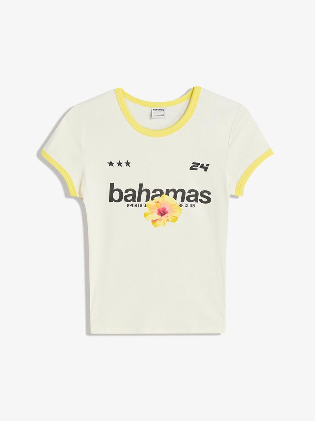 Short sleeve T-shirt with contrast print