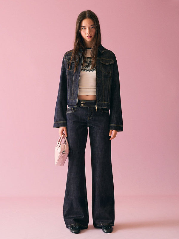 Women Printed baggy jeans
