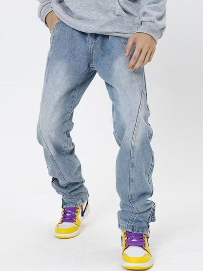 Men Regular Fit Mid-Rise Light Fade Jeans