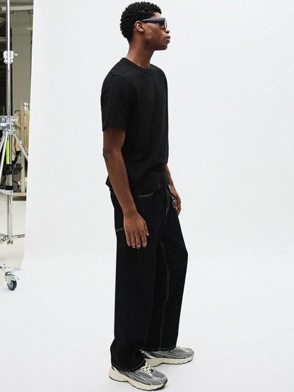 Textured short sleeve T-shirt