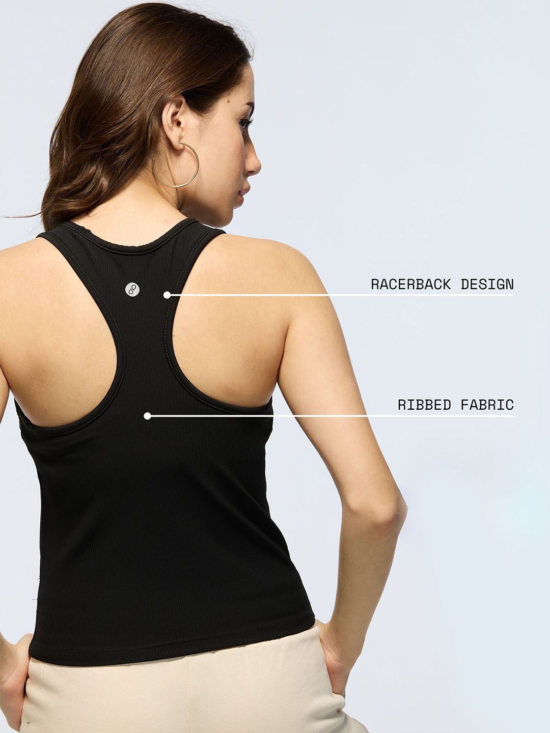 Black Crop Tank Us Later Top