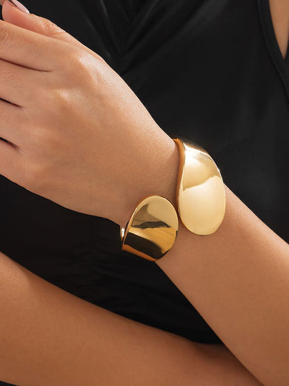 Gold-Plated Bangle-Style Bracelet