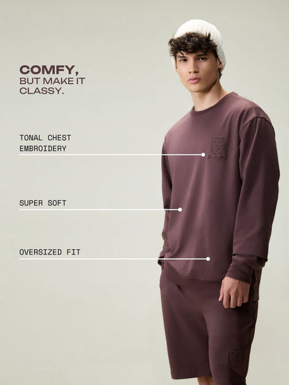 Men Brown Everywear Sweatshirt