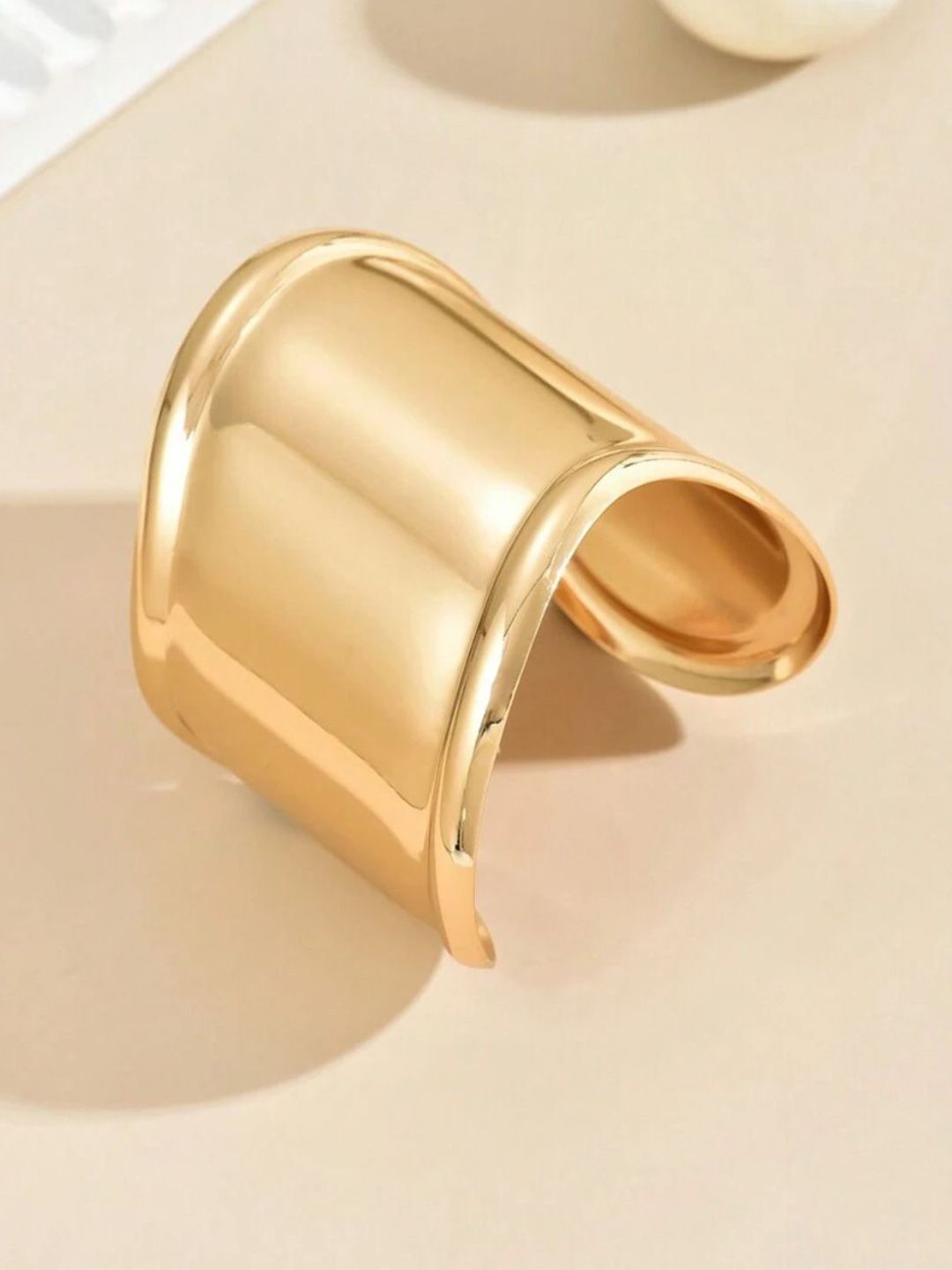 SALTY Gold-Plated Big Bold Cuff Bracelet