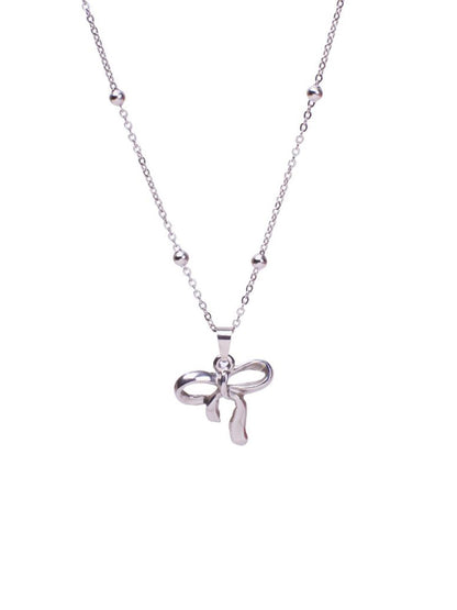 SALTY Ribbon Charm Contemporary Pendant With Chain