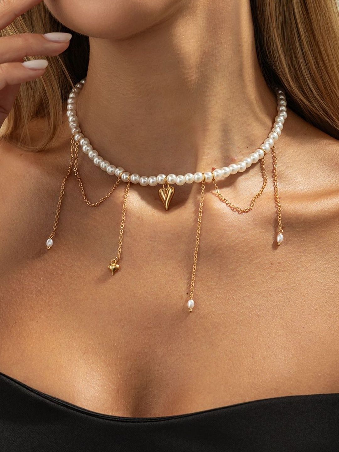 Gold-Plated Enamelled Necklace