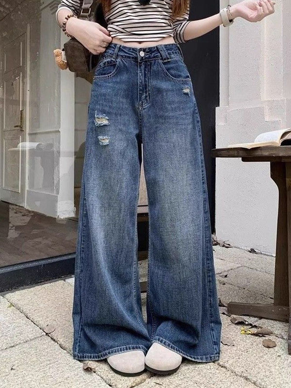 Women Mid-Rise Heavy Fade Retro Denims Regular Fit Jeans