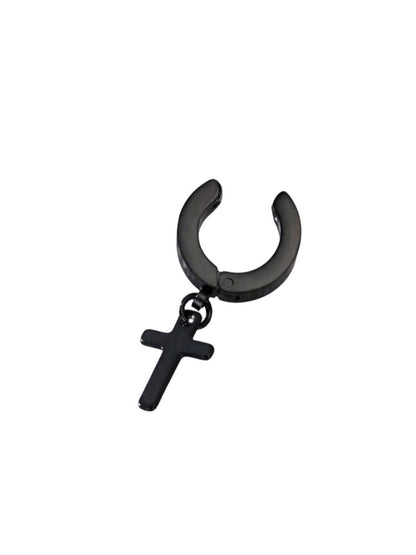 SALTY Non-pierced Cross Contemporary Studs Earrings