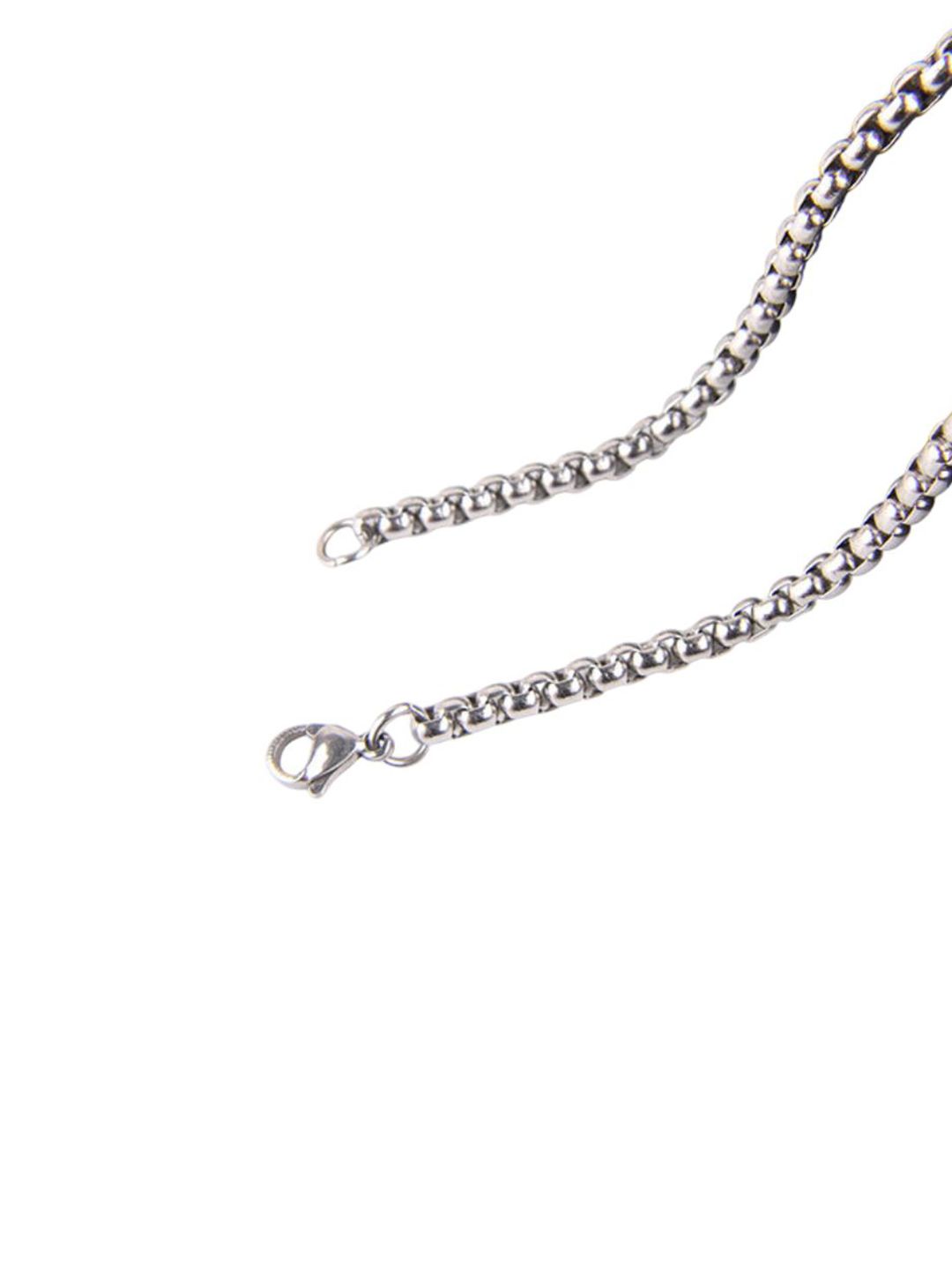 SALTY Pack of 2 Men Greek Angel Silver Chain