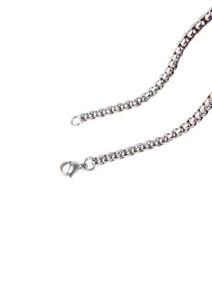 SALTY Pack of 2 Men Greek Angel Silver Chain