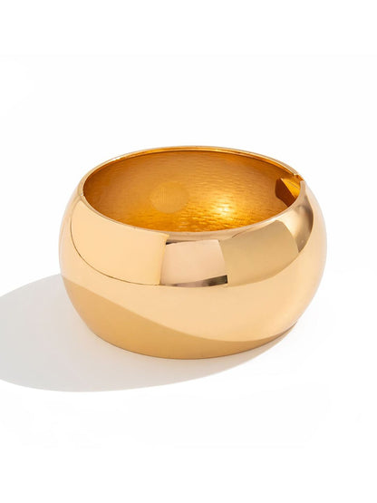 Gold-Plated Bangle-Style Bracelet