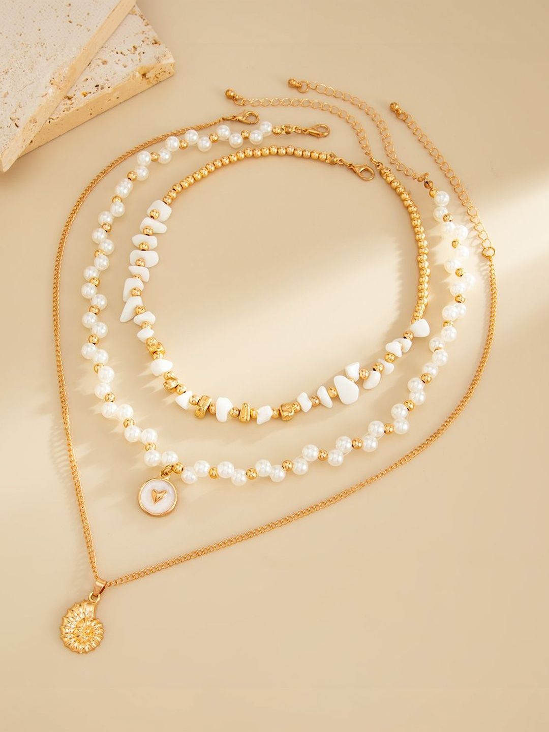 Gold-Plated Enamelled Necklace