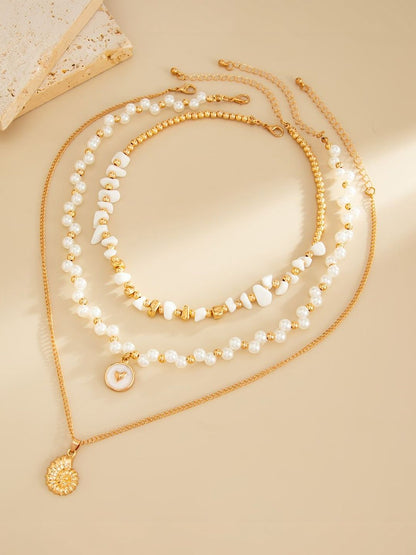 Gold-Plated Enamelled Necklace