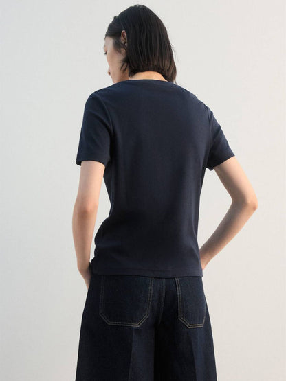 Women Twisted Pure Cotton T-shirt