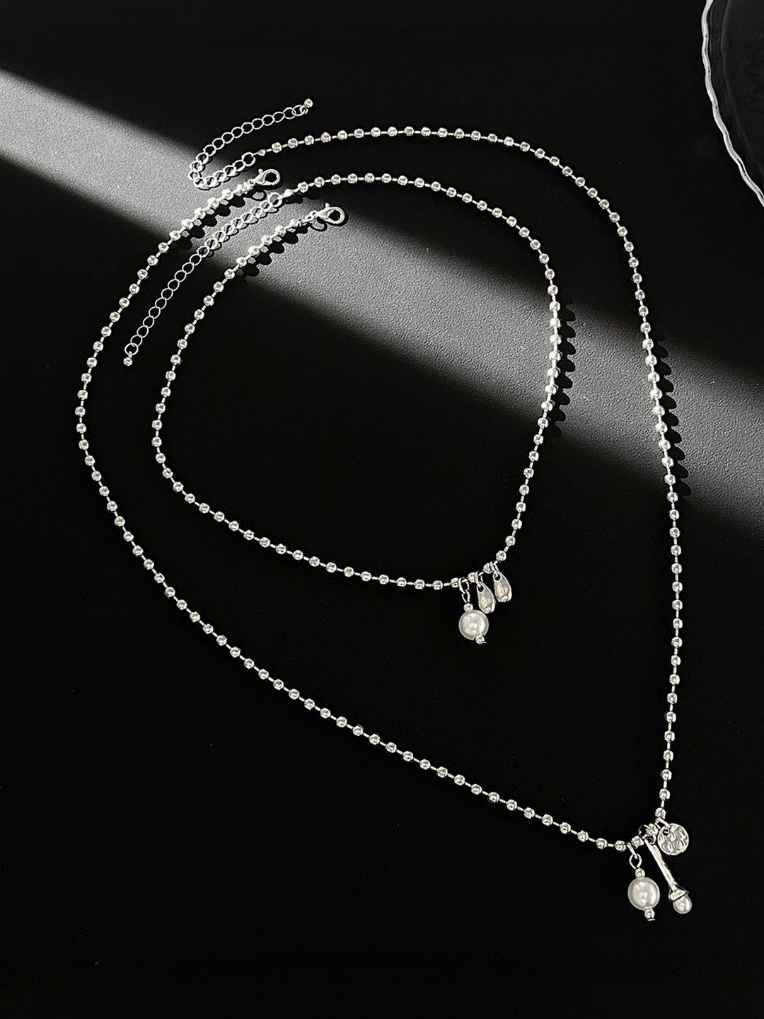 Silver-Plated Enamelled Necklace