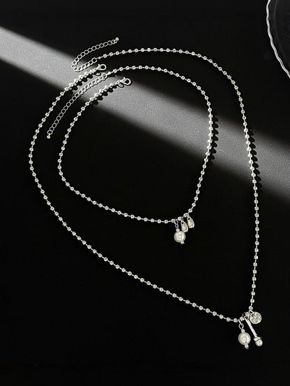 Silver-Plated Enamelled Necklace