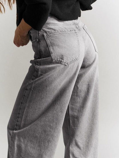 Women High-waist barrel jeans