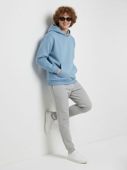 Men Solid Hooded Oversized Cotton Pullover Sweatshirts