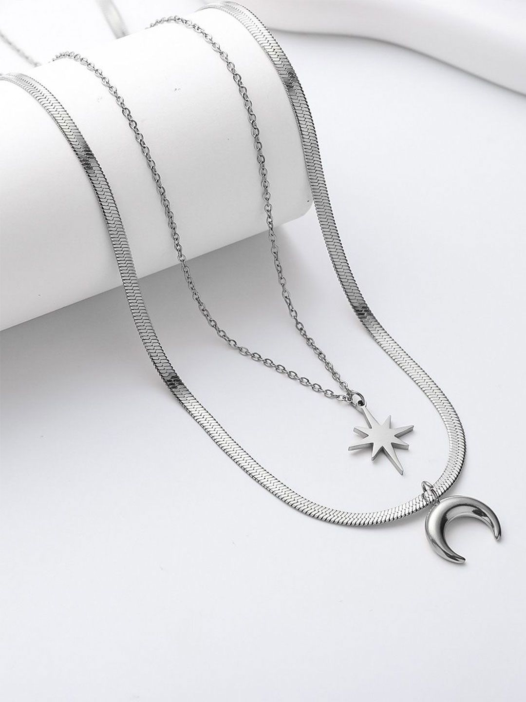 Silver-Plated Stainless Steel Minimal Chain
