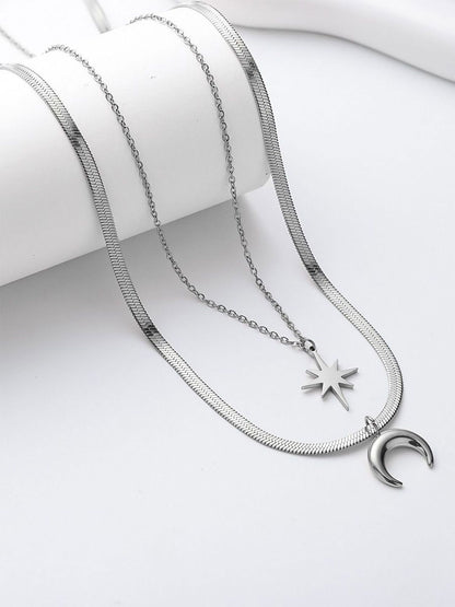 Silver-Plated Stainless Steel Minimal Chain