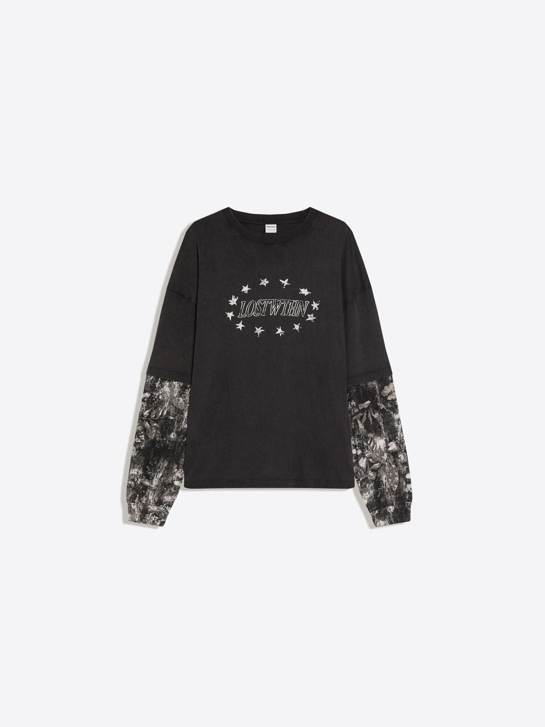 Double print long sleeve T-shirt