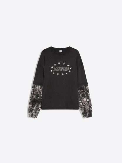 Double print long sleeve T-shirt