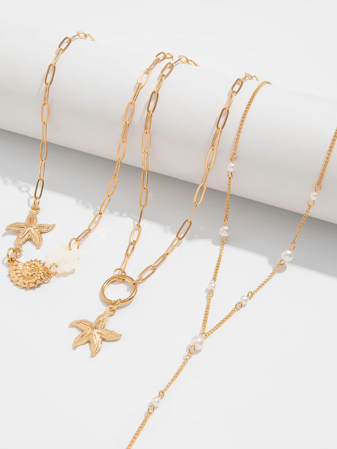 Gold-Plated Artificial Beaded Chain