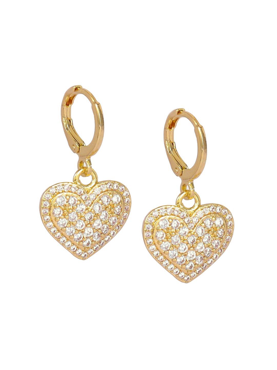 SALTY Stone Studded Loving Touch Heart Jewellery Set for Women & Girls