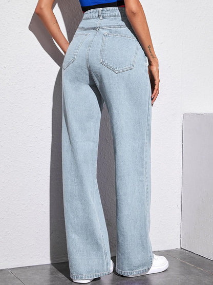 Women Jean Straight Fit High-Rise Stretchable Jeans