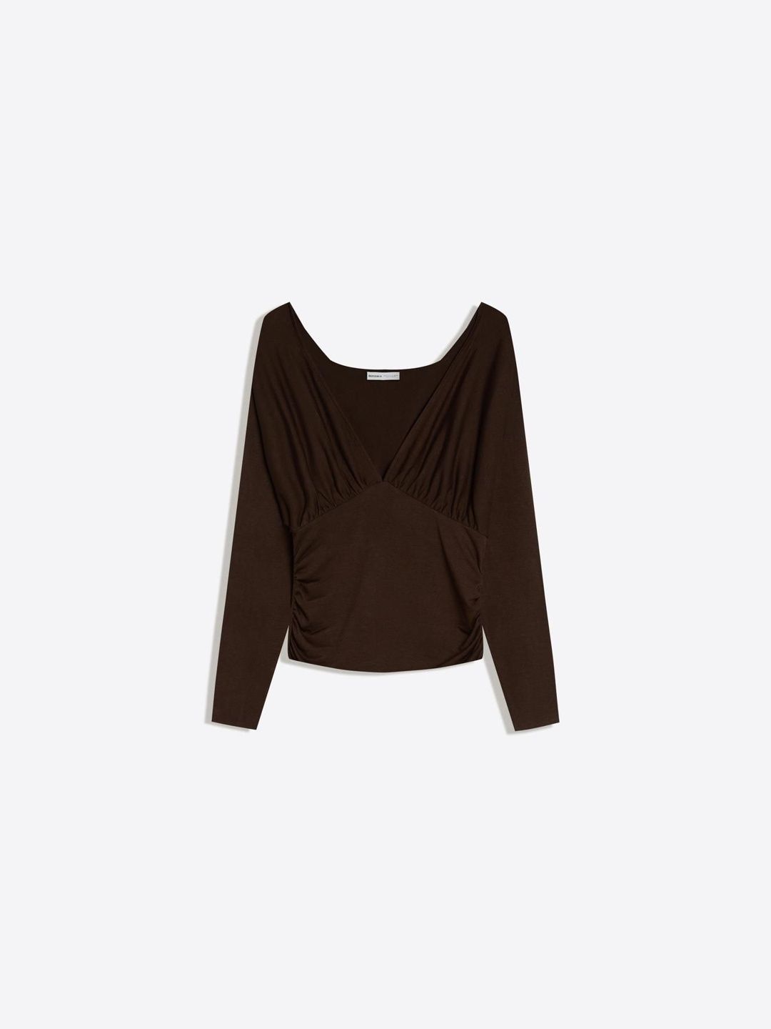 Long sleeve ruched T-shirt