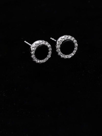 Stainless Steel Silver Plated Studded Circular Shaped Studs