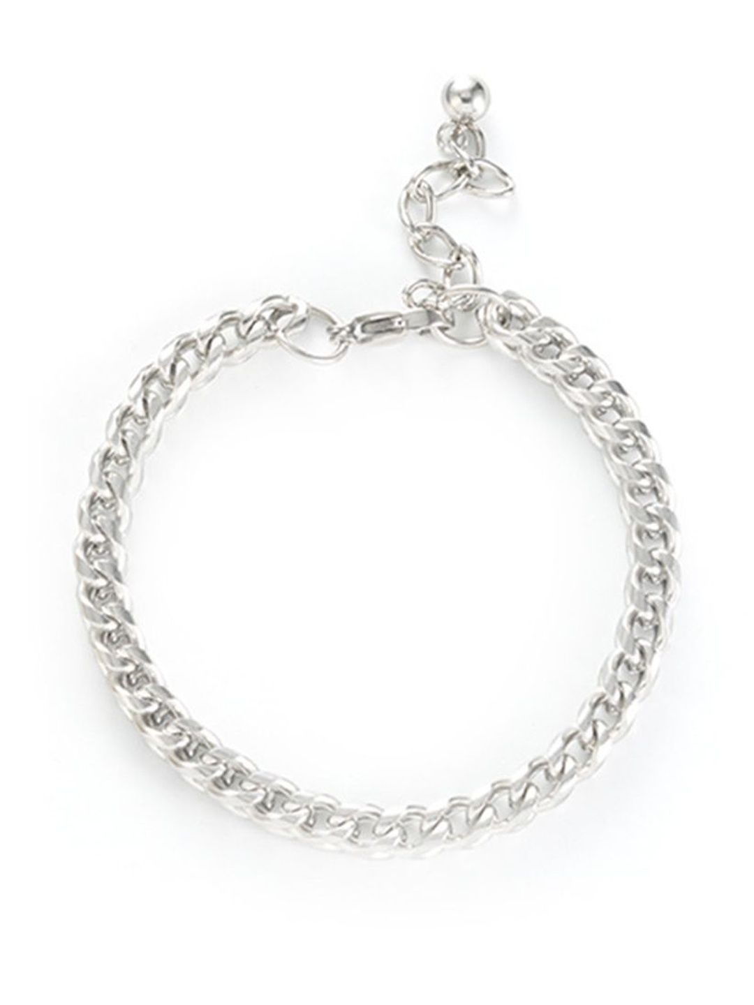 Men Handcrafted Silver-Plated Armlet Bracelet