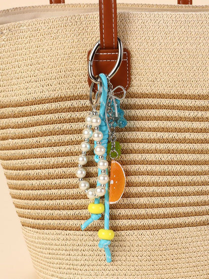 SALTY Tropical Fruit Slices & Beads Bag Charm