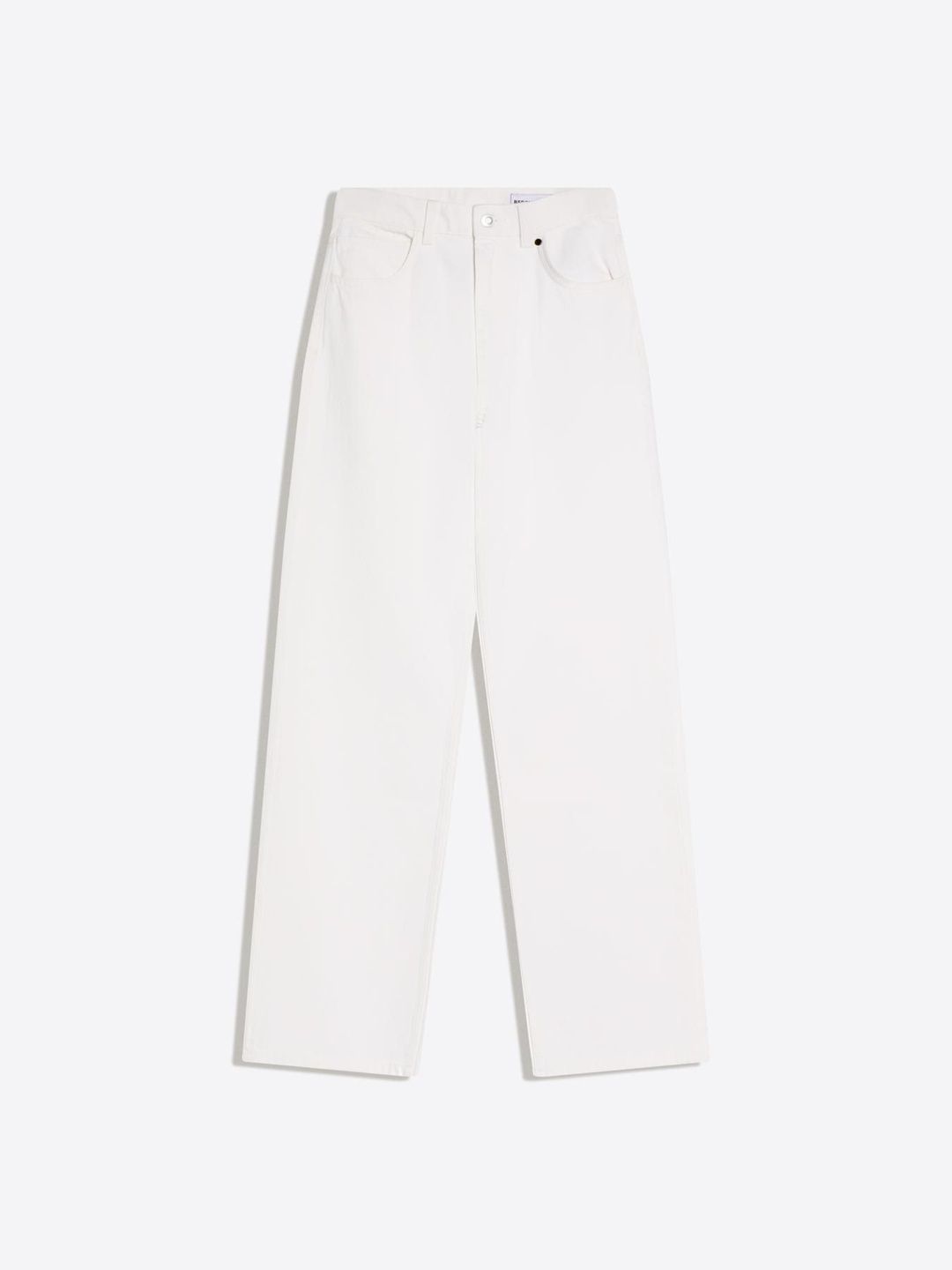 High-Waist Wide-Leg Straight Jeans