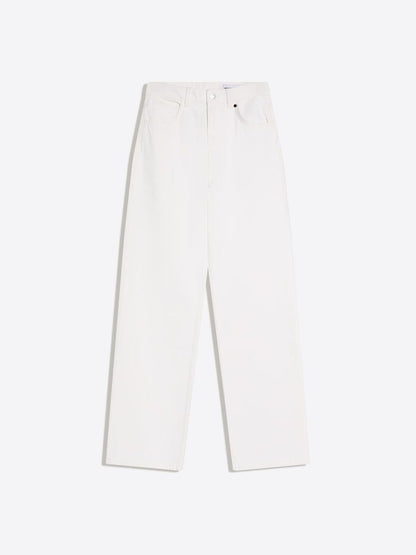 High-Waist Wide-Leg Straight Jeans