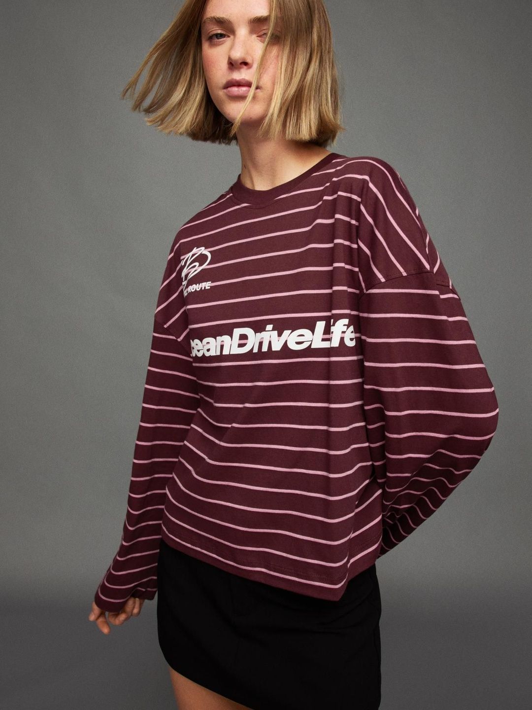 Oversized Fit long sleeve Printed T-shirt