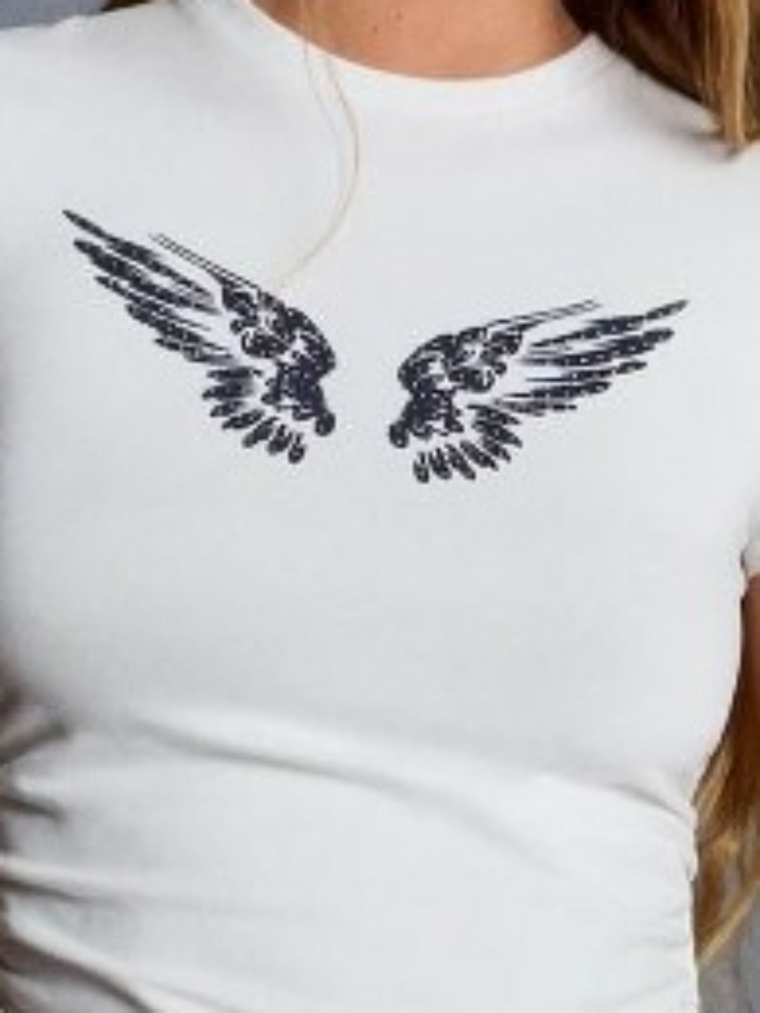 Short sleeve T-shirt with studded print