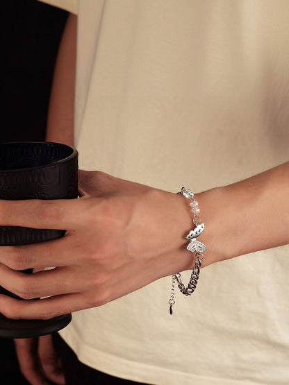 Men Silver-Plated Link Bracelet