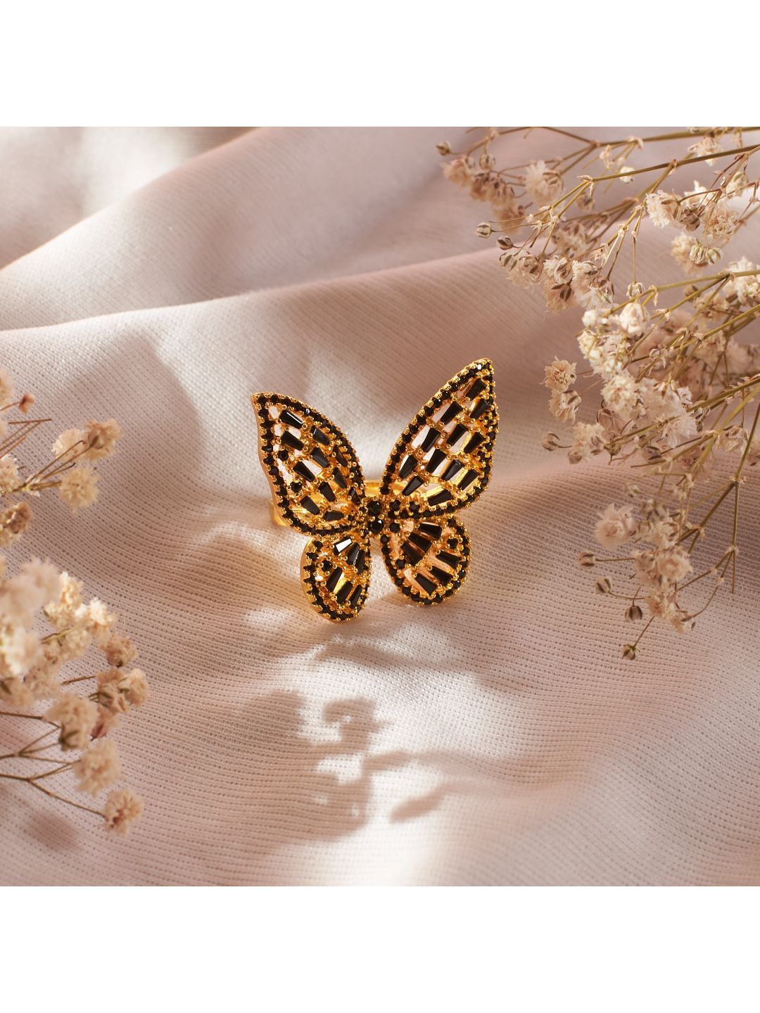 SALTY Serene Butterfly Bliss Stylish Adjustable Finger Ring
