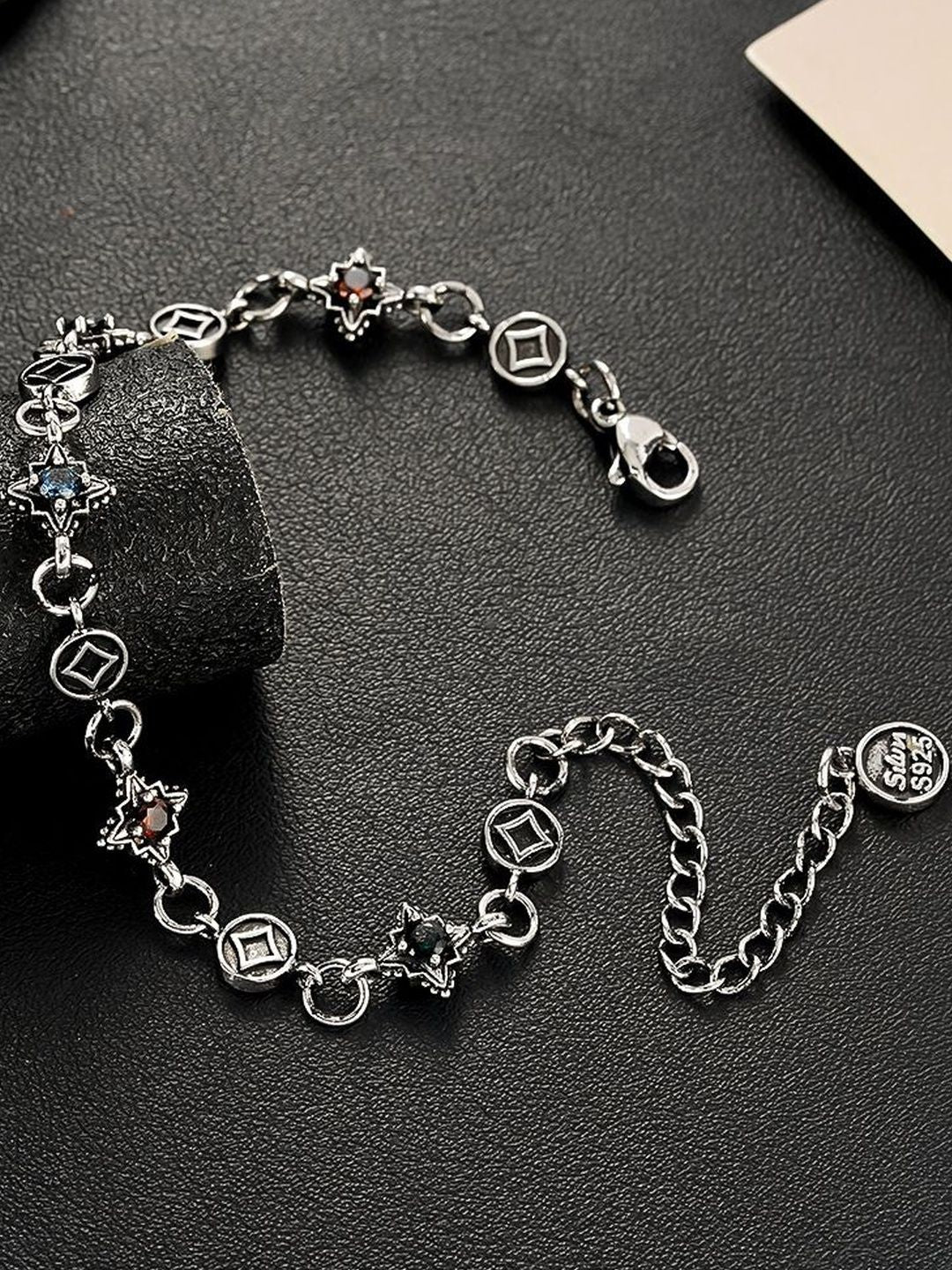 Men Silver-Plated Armlet Bracelet