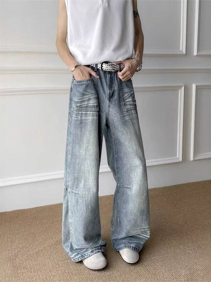 Men Flared Low-Rise Cotton Jeans
