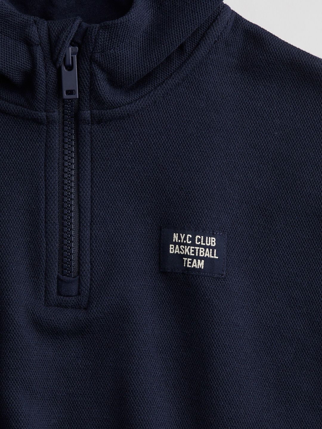 Zip-Top Piqu Hoodie