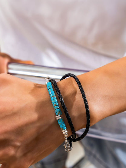 Men Turquoise Wraparound Bracelet