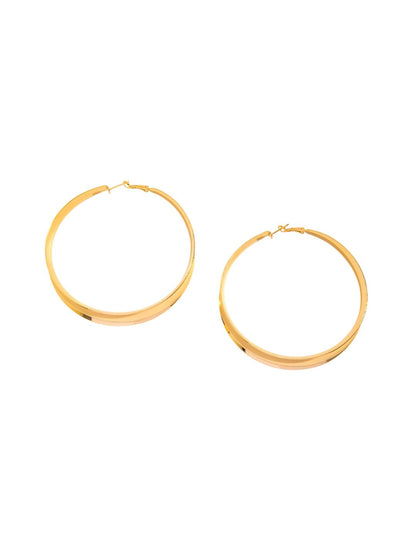Gold Plated Circular Hoop Earrings