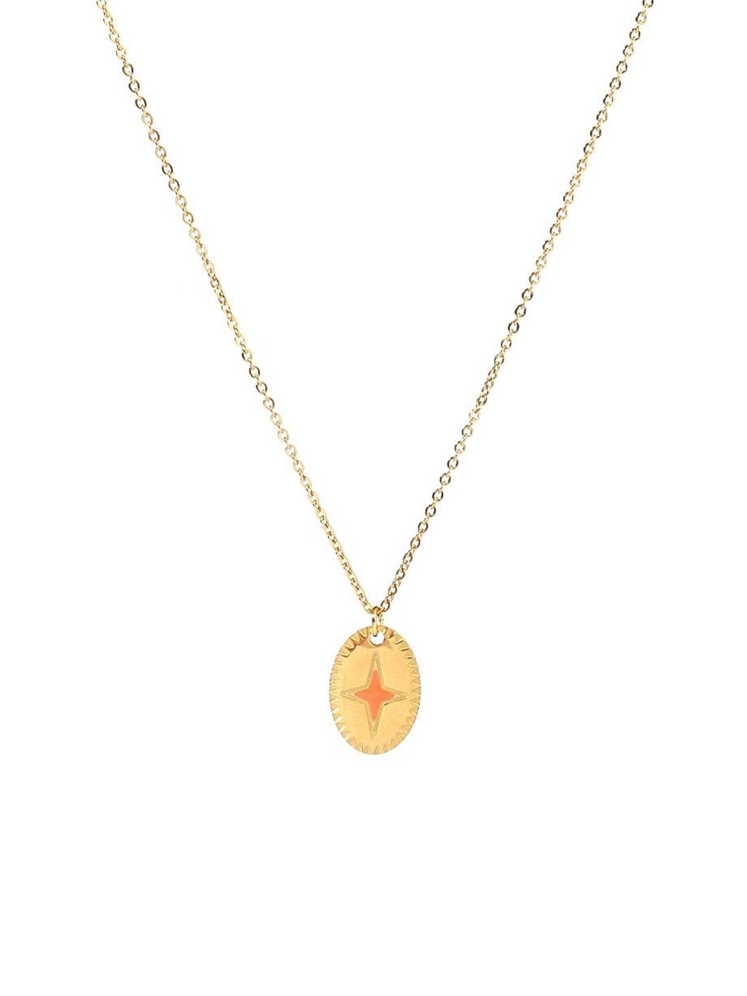 SALTY Gold Plated Star Charmed Pendant Necklace