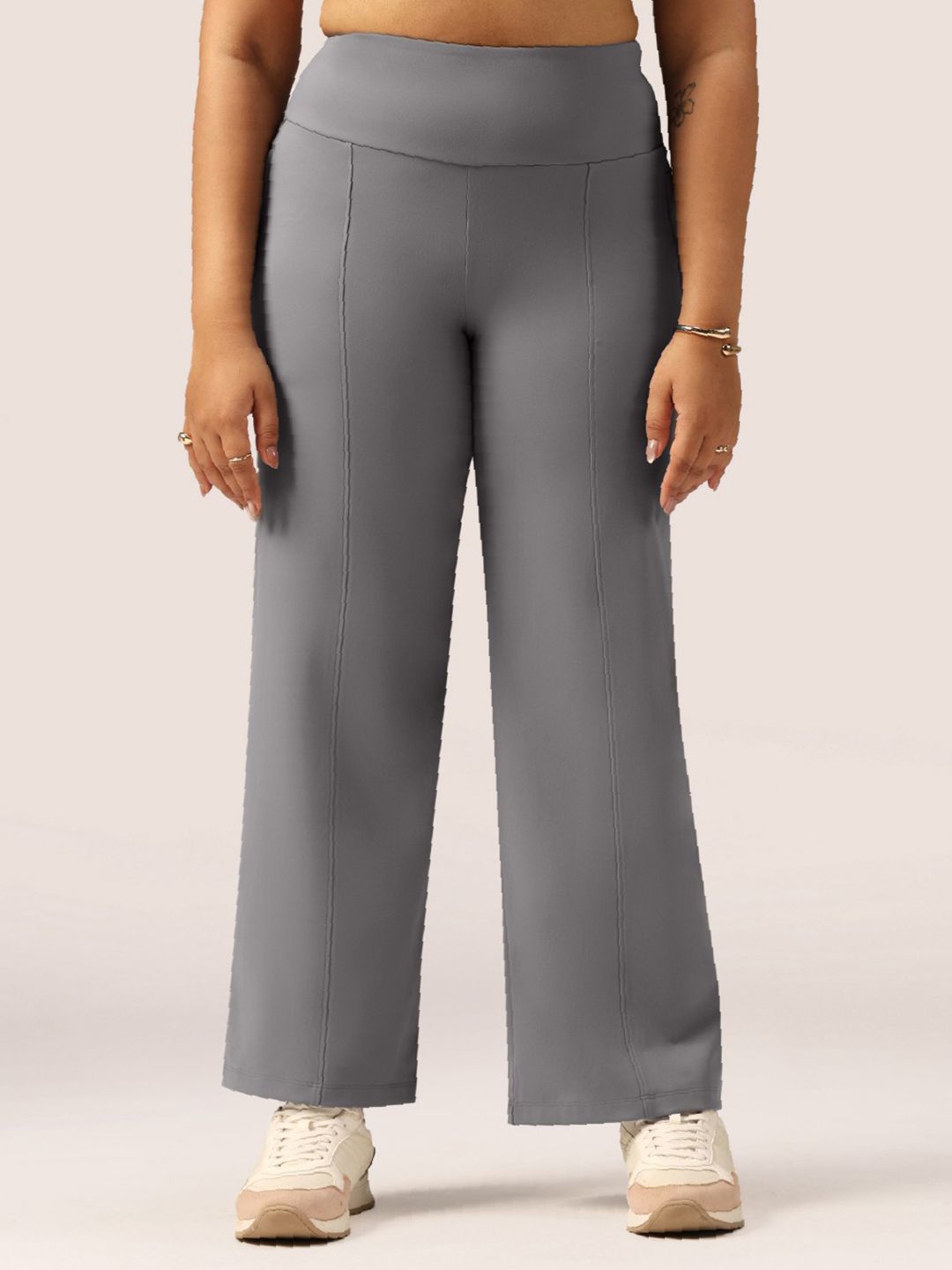 Women Relaxed High-Rise Wrinkle Free Trousers