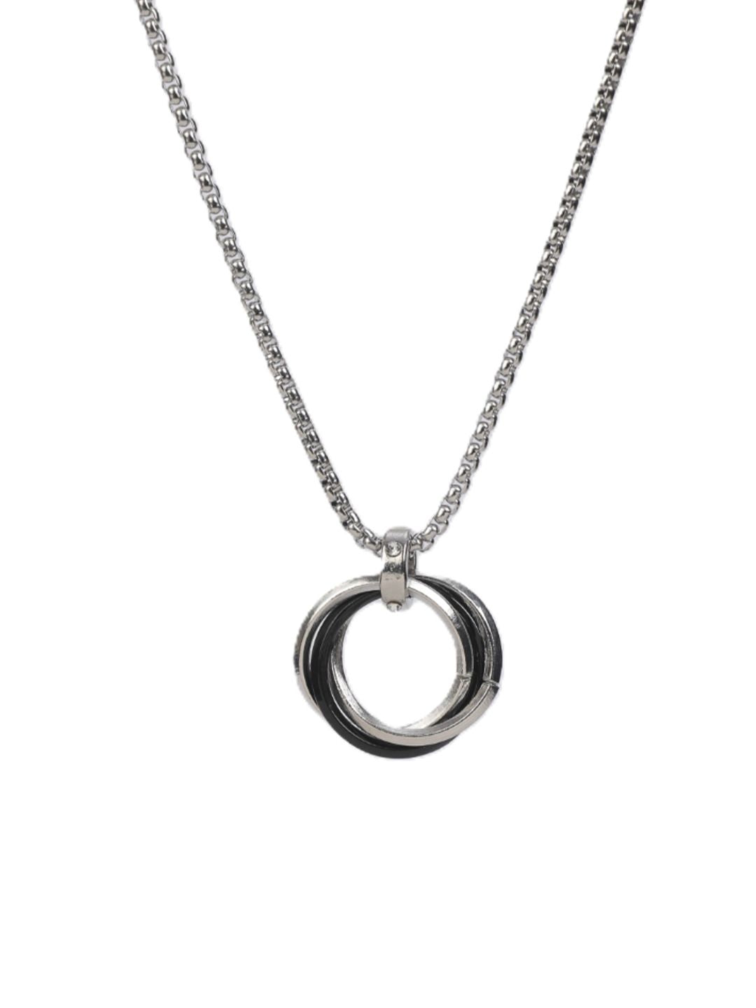 SALTY Multi Ring Stainless Steel Rocky Neck Chainfor Men