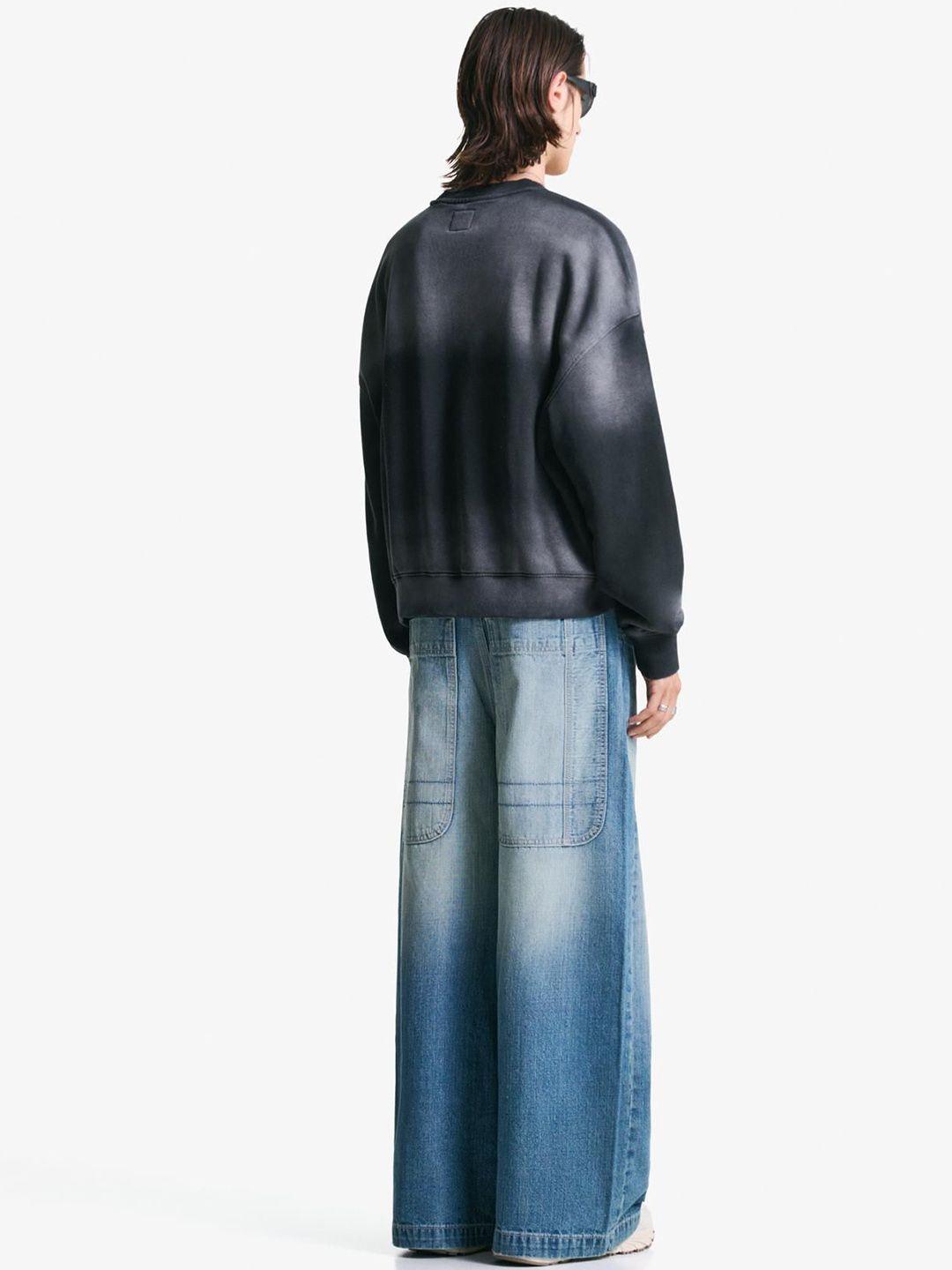 Men Low-Rise Cotton Baggy Jeans